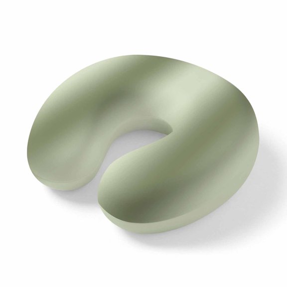 Neck Pillow Memory Foam U Shaped Pillows,Minimalist Sage Green Gradient Soft Portable Neck Head Support Cushion Pillow for Travel Airplane Car Office Use,Abstract Blurry Stripe Ombre