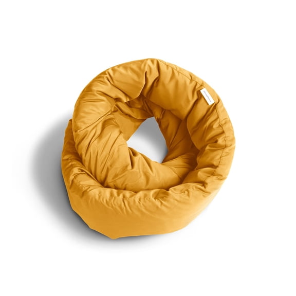 Neck Pillow Ochre Yellow 360 Support for Travel and Home Use