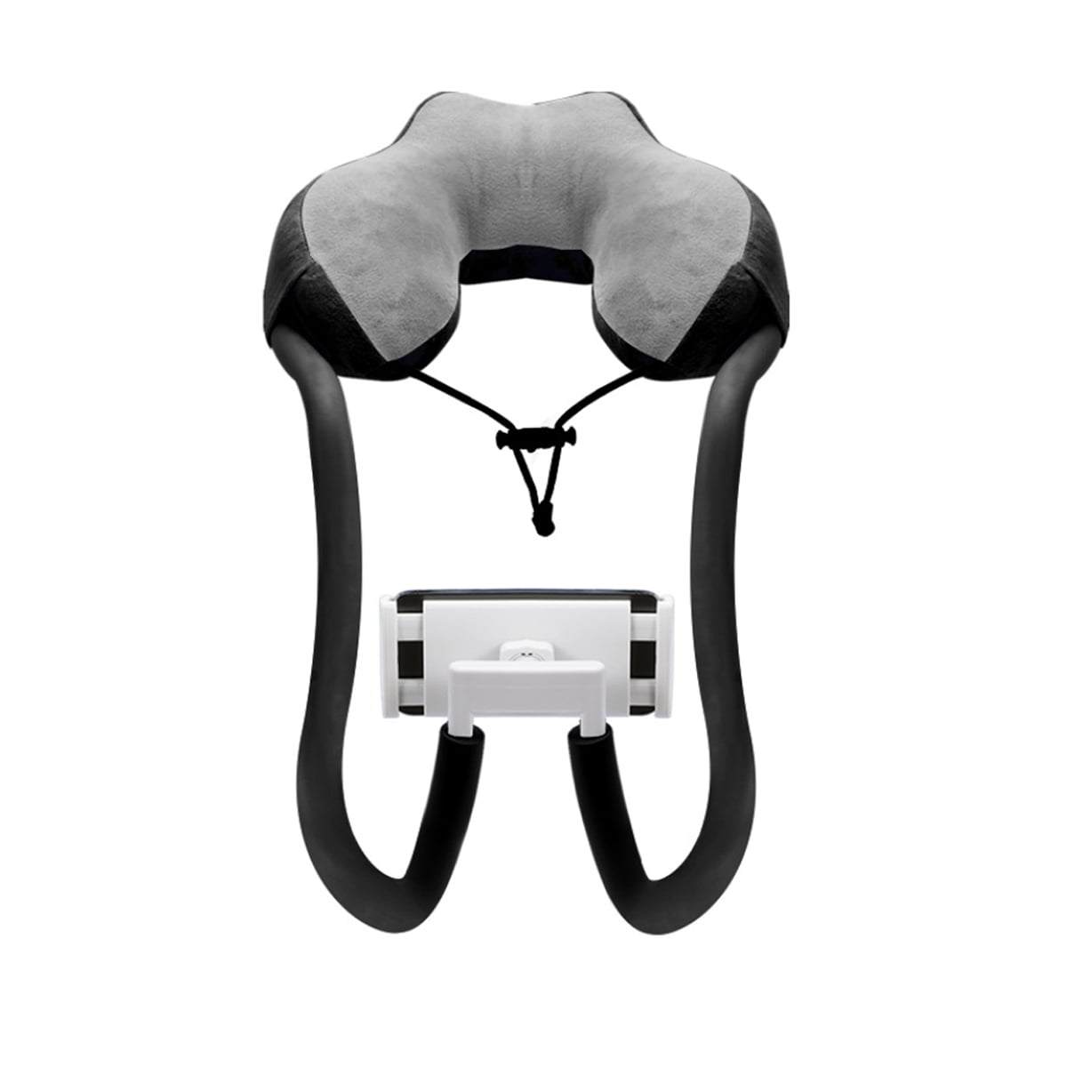 Neck Pillow Phone Holder, Lazy Gooseneck Cell Phone Stand with 360 Clips, Universal Mobile Phone Tablet Stand for iPhone 14/14 Pro Max/13 (Black)