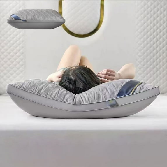 Neck Pillow for Sleeping, Ergonomic Memory Foam Pillow, Breathable Odorless No-Collapse Pillow, Cervical Support for Side & Back Sleepers, Pain Relief, Washable Cover