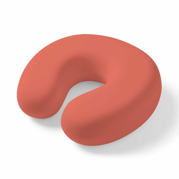 Neck Pillow Solid Color Coral Red Travel Pillow Memory Foam U Shaped Pillows, Minimalist Style Travel Neck Pillows for Airplane Car Office Home Sleeping Rest
