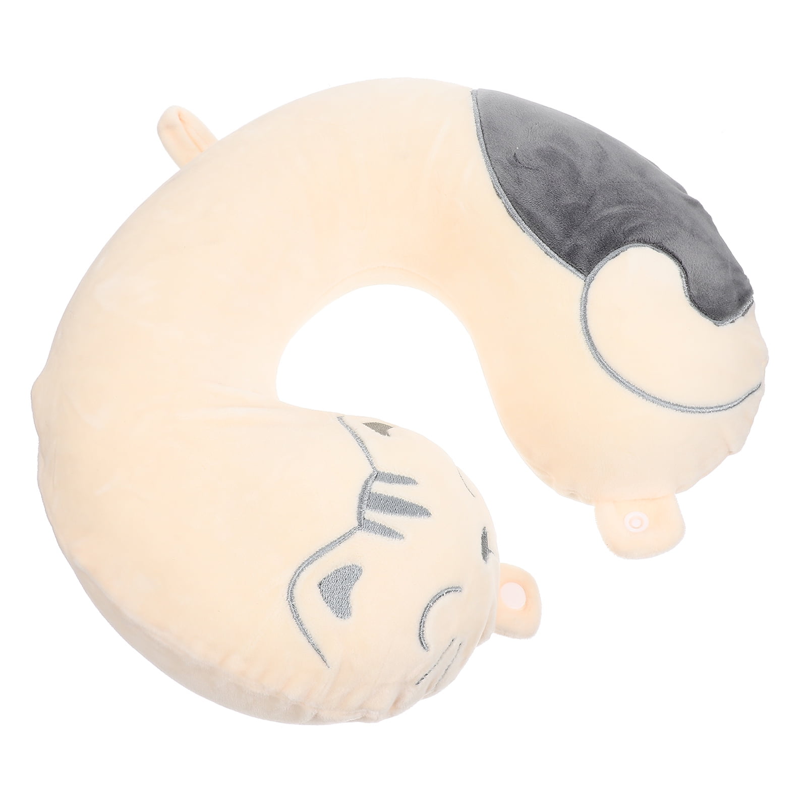 Neck Pillow Travel Round Bolster Cat Office Lunch Break Premium