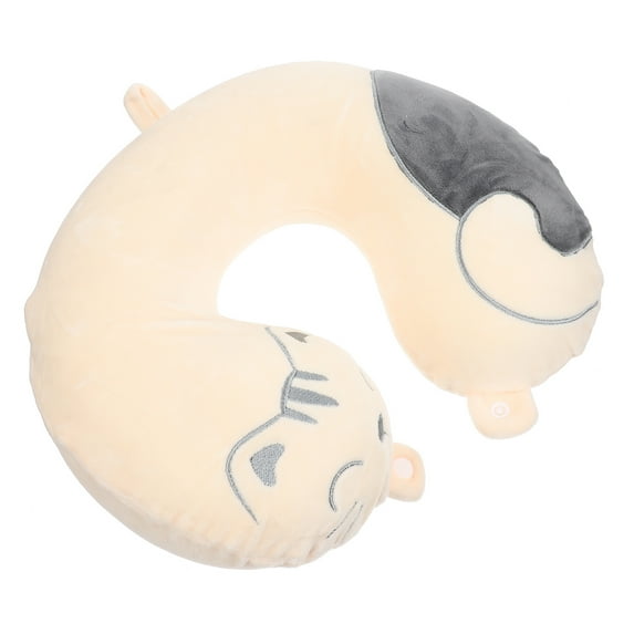 Neck Pillow Travel Round Bolster Cat Office Lunch Break Premium