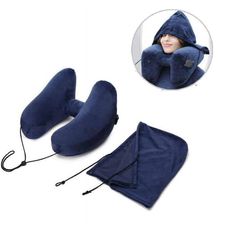 Neck Pillow Travel U shaped Pillow Inflatable Pillow H Outdoor Car Long distance Airplane Neck Pillow