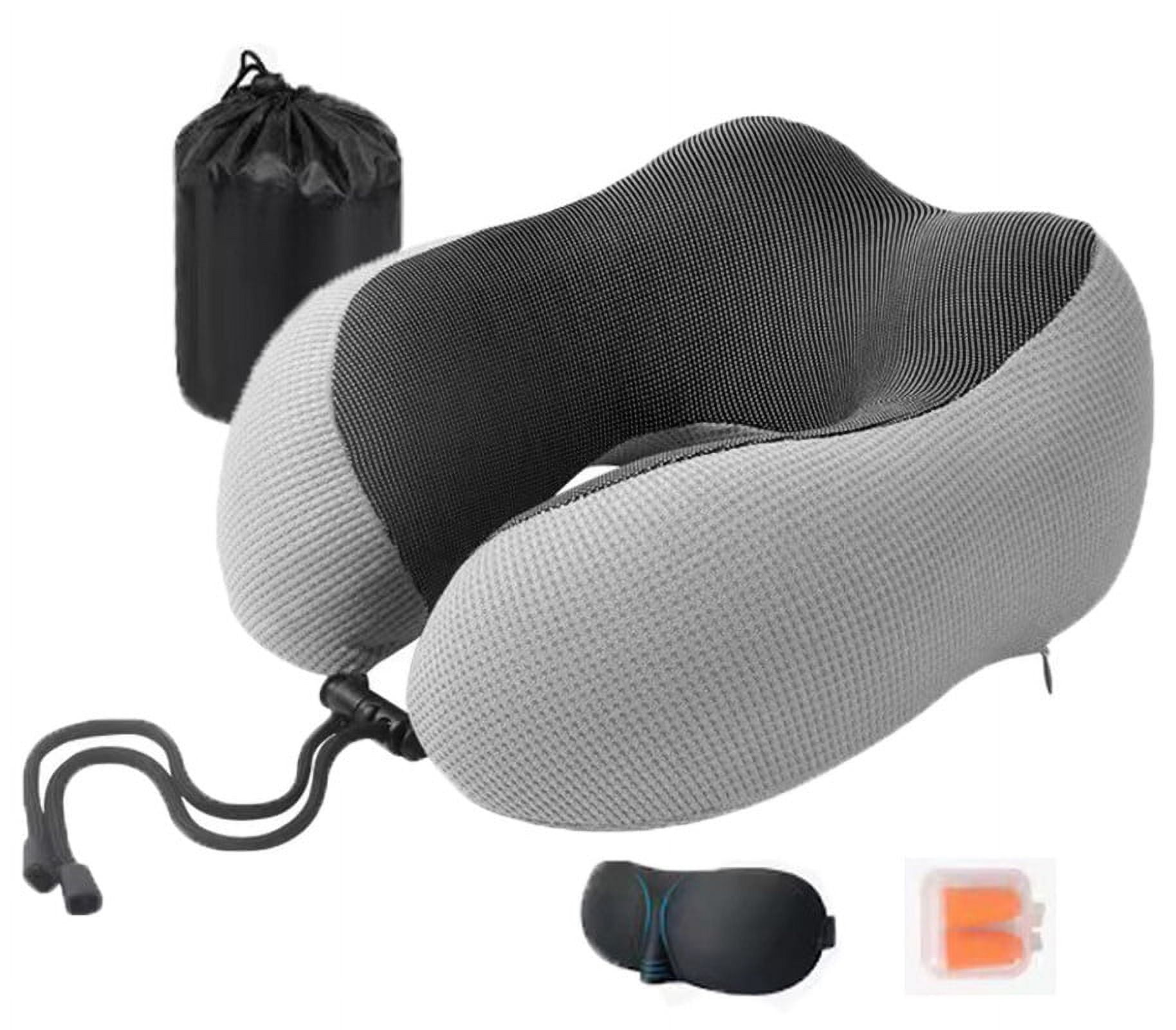 Neck Pillow for Traveling, Upgraded Travel Neck Pillow for Airplane 100 ...