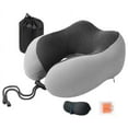 thumbnail image 1 of Neck Pillow for Traveling, Upgraded Travel Neck Pillow for Airplane 100% Pure Memory Foam Travel Pillow for Flight Headrest Sleep, Portable Plane Accessories, 1 of 6