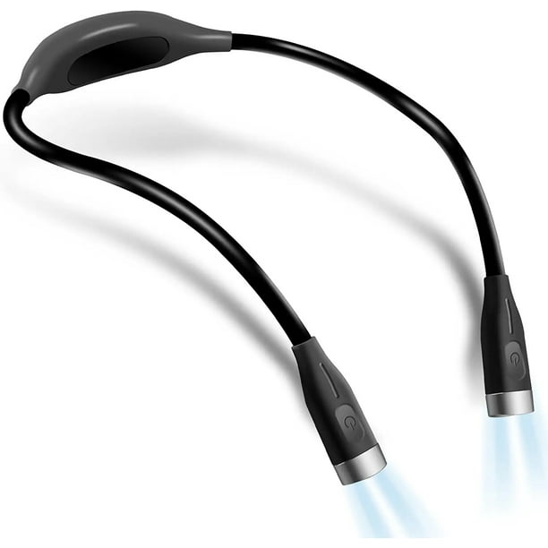 Neck Reading Light Book Lovers Gifts, Rechargeable 2000mAh 10-80Hrs Eye-friendly Wide Lamp Book Light, Birthday Christmas Stocking Stuffers For Men Women Readers, Camping Knitting Crochet Accessories