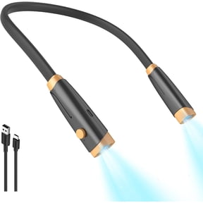 BN-LINK Neck Reading Light, Book Light for Reading in Bed, 3 Color & Dimmable Brightness, Lightweight Comfortable for Knitting, Crafting, Camping