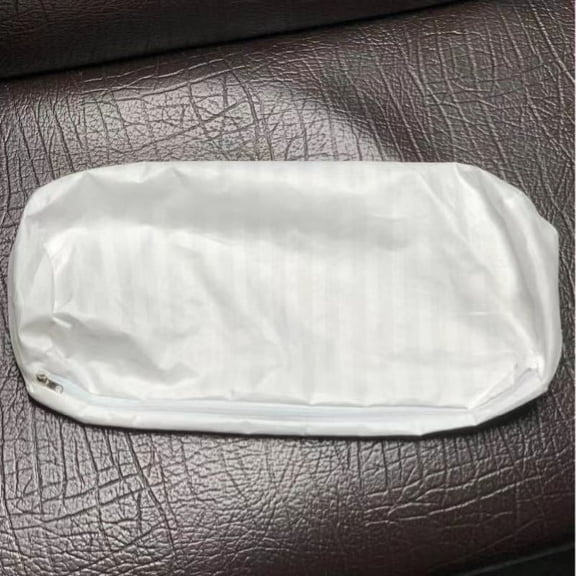 Neck Roll Pillow Case Bolster Pillow Cover With Zipper 18.6 Inch Cylinder Pillow Case For Round Pillows Couch Bed Cervical Pillow White