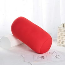 Neck Roll Pillow,Microbead Neck Pillow,Microbead Bolster,Microbead Pillow,Comfort Mochi Squish Tube Bolster Cushion,Back Head Neck Support Sleeping Throw Pillows(Red 12*6in)