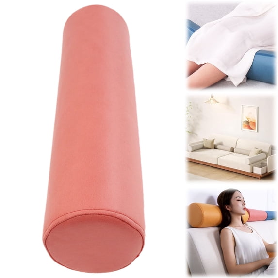 Neck Rroll Pillow, Round Pillow, Bolster Pillow for Legs, Bolster Pillow for Bed, Round Cylindrical Bolster Pillow, Soft Neck & Back Support Roll Pillow for Sleeping, Travel 19.7x3.9 Inch 1Pcs