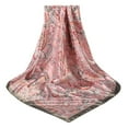 thumbnail image 1 of Neck Scarf Elegant Floral Print Square Scarf Silk Scarf Gray One Size, 1 of 3