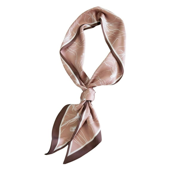 Neck Scarves Silk Scarves Reversible Bias Cut Silk Scarf for Elegant Long Neck Wrap Fashionable Versatile Hair Bandana Boho