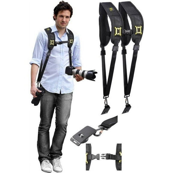 Neck Shoulder Dual Strap With Quick Release For Canon EOS Ra R6 R5