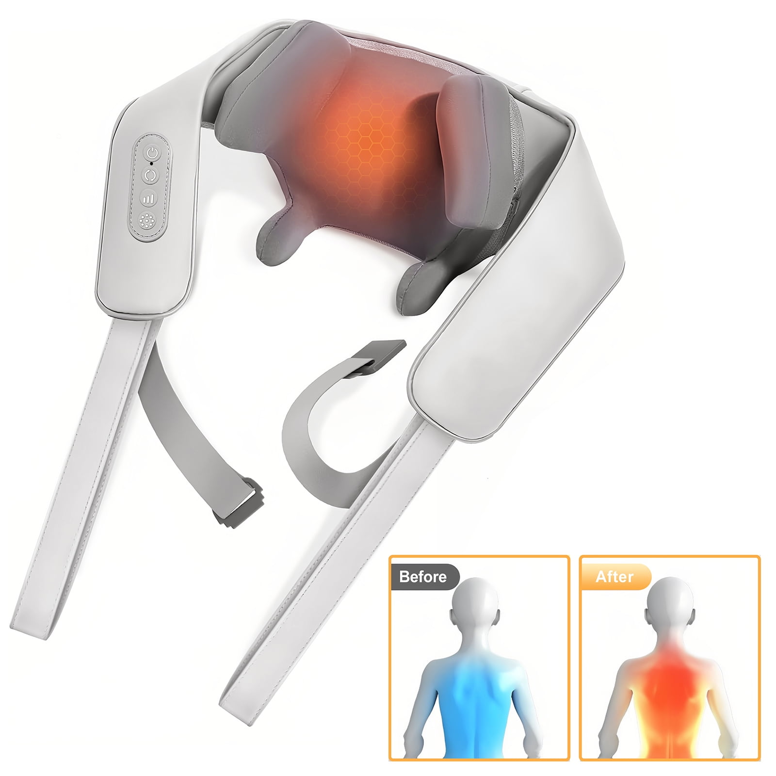 Neck and Shoulder Massager with Heat, 6D Shiatsu Cordless Deep Tissue Back and Shoulder Massager for Ultimate Relaxation, Ideal Gift for Men and Women