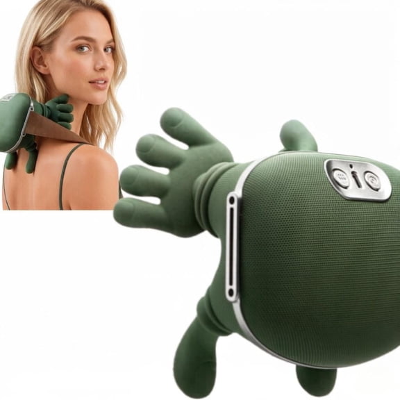 Neck and Shoulder Massager with Heat - Cordless Deep Tissue Shiatsu Massage, 3D Bionic Hand Design, Portable Electric Back Massager for Pain Relief - Ideal Gift for Men & Women