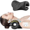 thumbnail image 1 of Neck and Shoulder Relaxer,Portable Cervical Traction Device Neck Stretcher,Neck Posture Corrector Chiropractic Pillow for TMJ Pain Relief and Cervical Spine Alignment,Black, 1 of 5