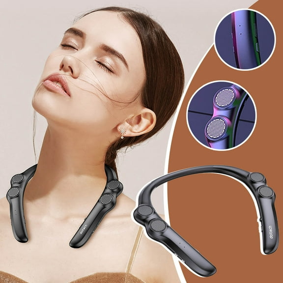 Neck Speaker, Xshuai Wearable Bluetooth Speaker with Mini Subwoofer, IPX4 Waterproof Hands-Free Portable Neckband Speaker for Sports Travel