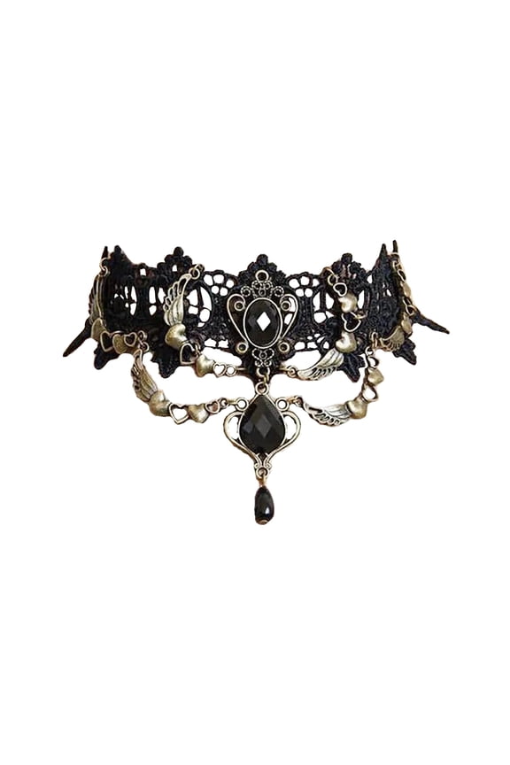 Neck Strap, Court Gothic Spicy Necklace, Lace Necklace, Collarbone Chain Collar