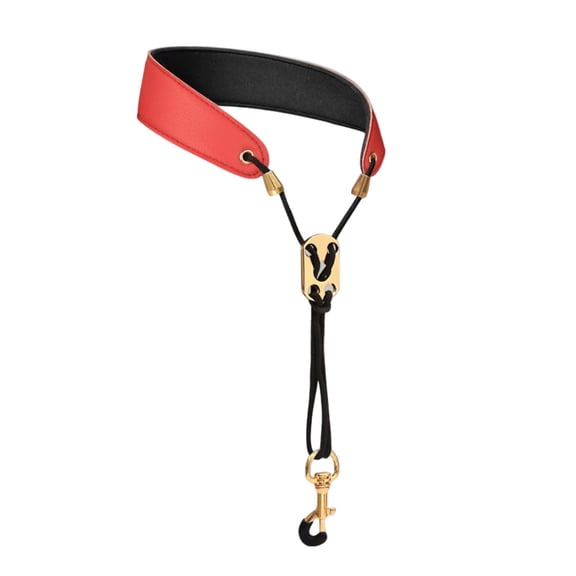 Neck Strap PU Leather able Harness Adjustable Length for Alto Tenor Soprano Bass Clarinet Red