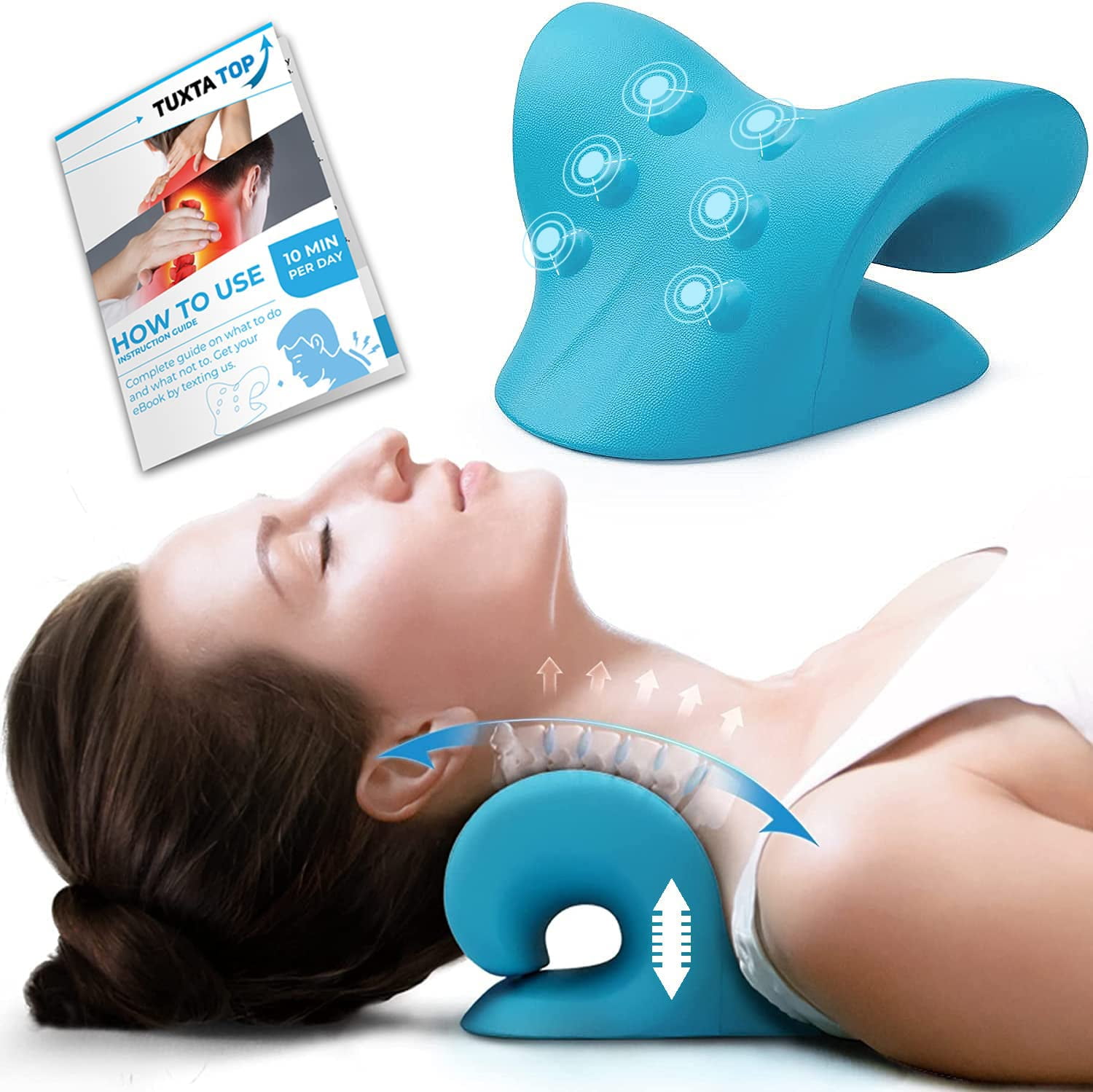 Neck Stretcher For Pain Relief Neck & Shoulder Relaxer Recliner Neck Cloud  Traction Device Support Memory Foam Massager Pillow For Neck Massage And  Relief Light Weight & Durable Neck Stretcher 