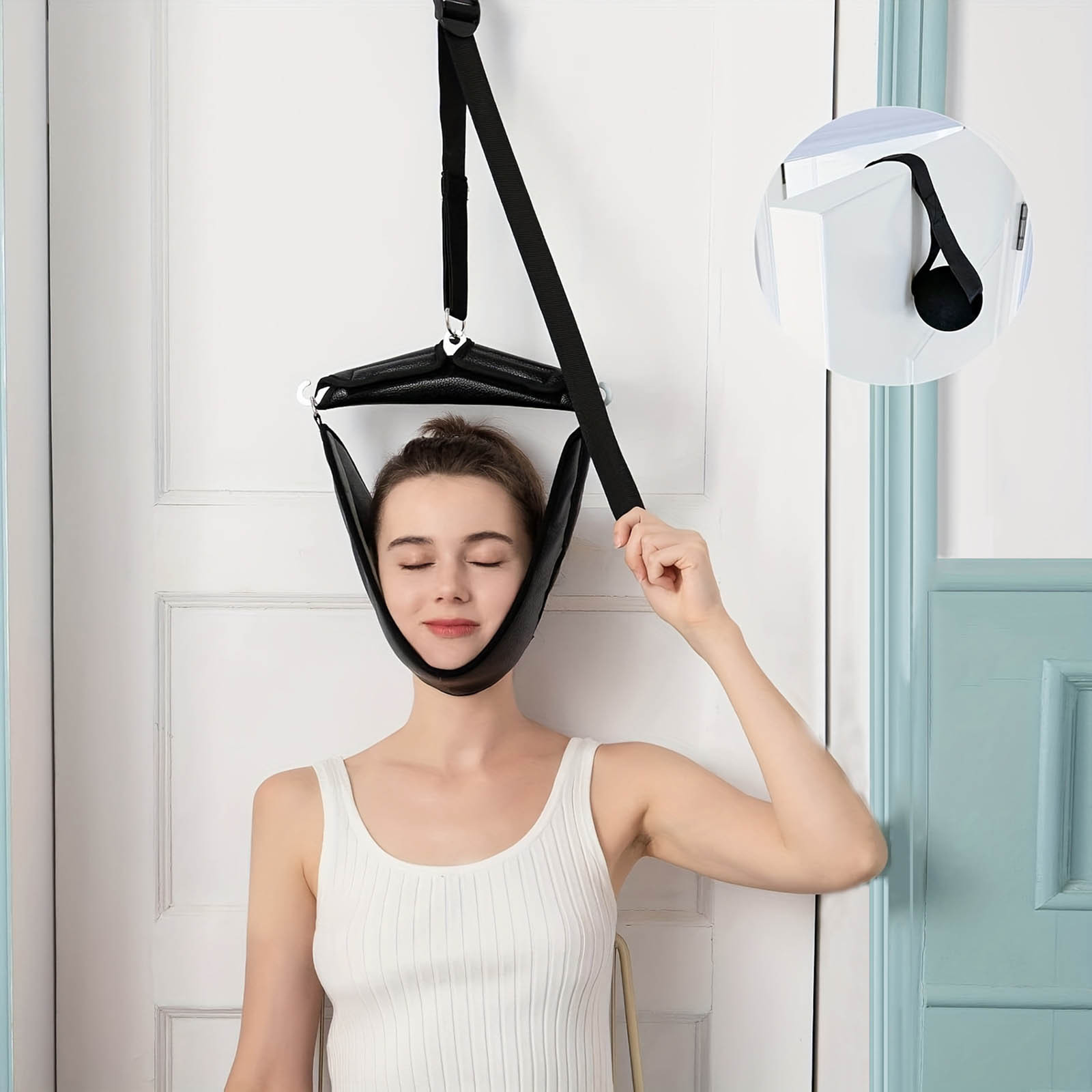 Neck Stretcher Neck Pulling Strap Spine Alignment | Portable Traction ...