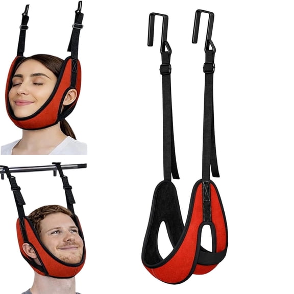 Neck Stretcher, Over-the-Door Portable Adjustable Cervical Traction Tool, Neck Support Device for Bedroom Home Travel Office Relaxation Spinal Alignment(lxf)