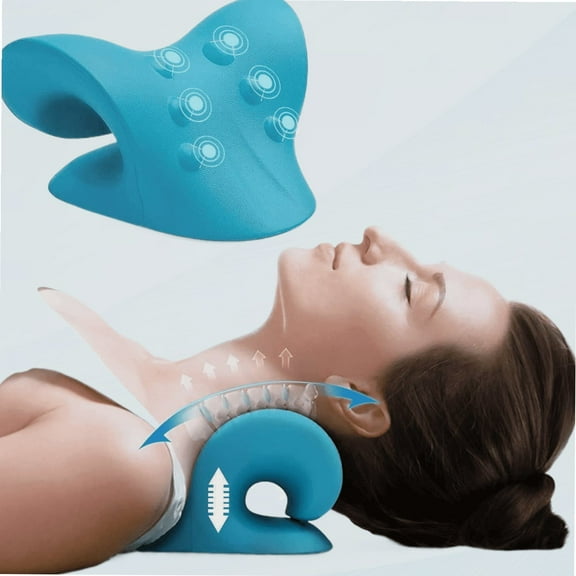 Neck Stretcher For Pain Relief Neck & Shoulder Relaxer Recliner Neck Cloud Traction Device Support Memory Foam Massager Pillow For Neck Massage And Relief Light Weight & Durable Neck Stretcher