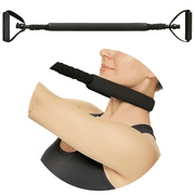 Neck Stretcher & Traction Device, 30-35lbs Cervical Exerciser with Extra Wide Padding for Pain Relief, Spine Alignment & Posture Correction, Portable Neck Relaxer for Home/Office/Travel Black