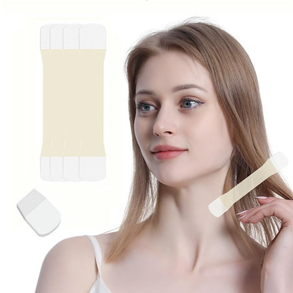 Neck Strips, Neck Tape Lifting Invisible Tightening Tapes and Bands Lifter for Wrinkles Neck Makeup Patches, Lifting Saggy Skin, Neck Line Remover Slimmer (4 strips 20 patches-4),A