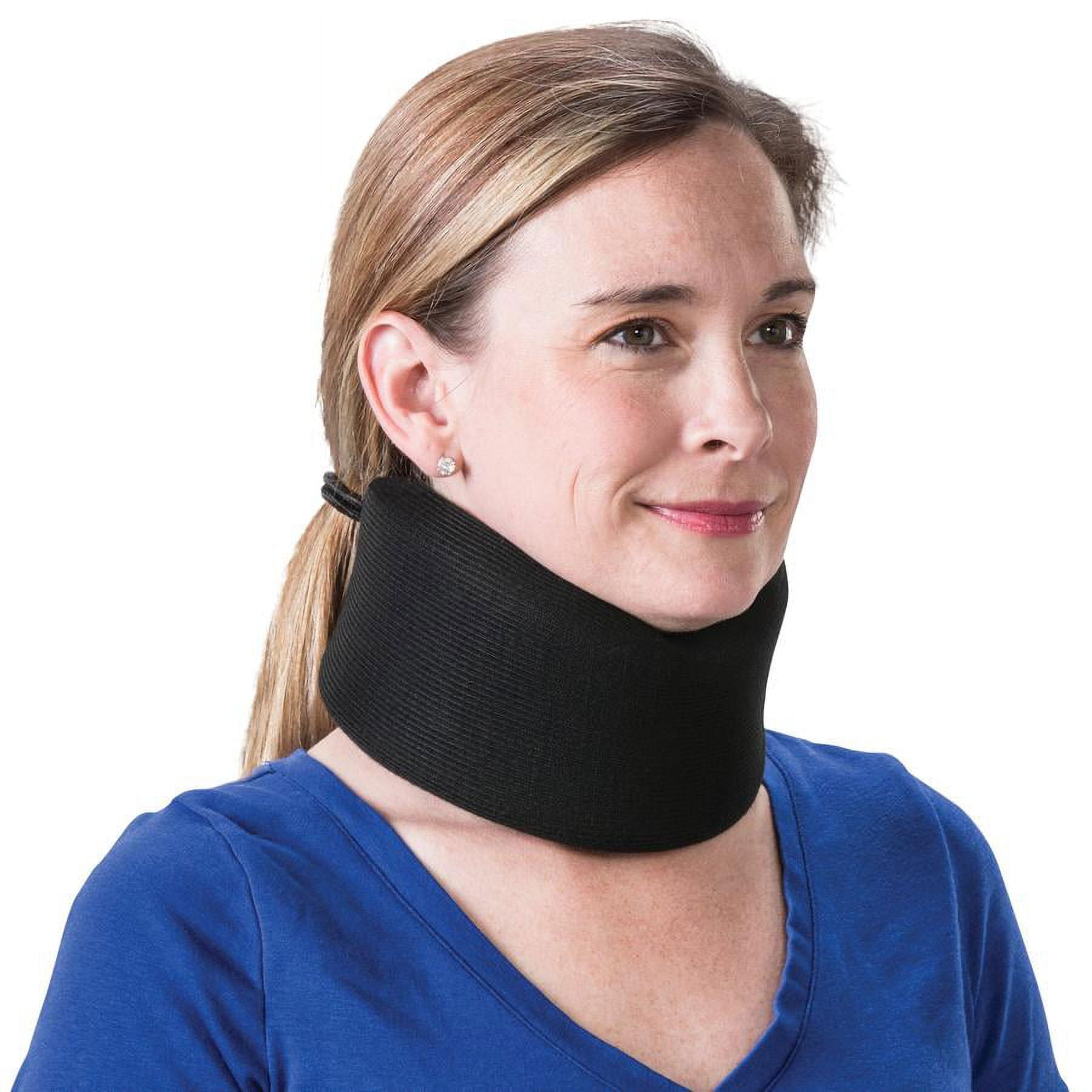  Soft Foam Neck Brace Universal Cervical Collar, Adjustable Neck  Support Brace for Sleeping - Relieves Neck Pain and Spine Pressure, Neck  Collar After Whiplash or Injury (2.5 Depth Collar, L) 