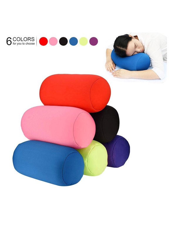 Neck Support Pillows, Microbead Pillows, 16X7 In, Lime Green, Soft Fabric, Neck Roll Pillow for Sleeping, Afternoon Naps, Car Travel, 1 Pc