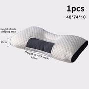 Neck Support Sleeping Pillow Rectangular Knitted Fabric Soft Fiber Filling Breathable Household Bed Pillow
