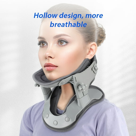 Neck Traction Device,Electric Neck Stretcher - Cervical Traction Device with 3 Power Traction and Heating,Neck Decompression Home Use,Gray