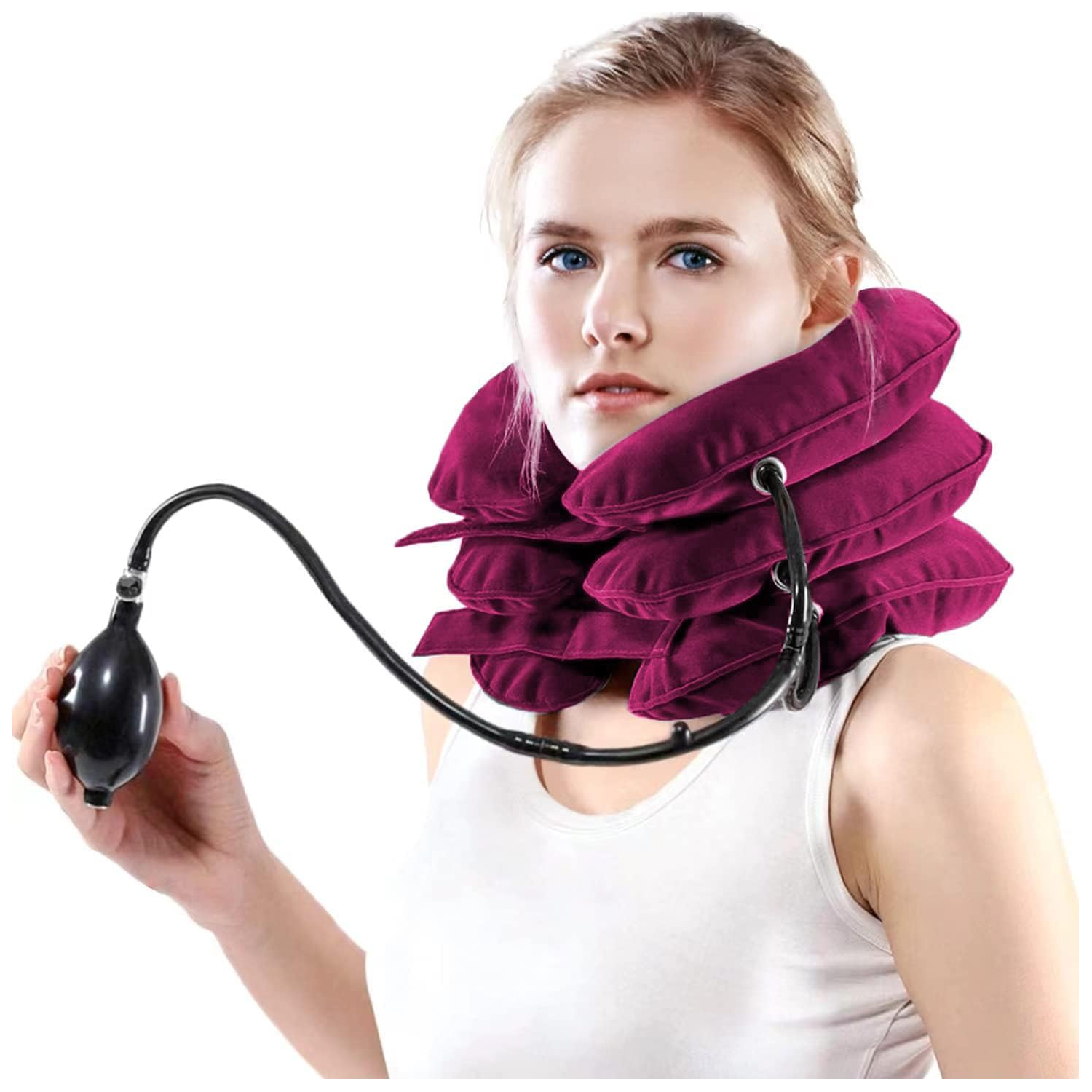 Docreld Neck Traction Device,Neck Beauty Device,Cervical Traction Pillow,Neck Pain Relief,Neck Brace,Neck Hammock,Neck Stretcher For Neck Pain,Neck Trainer,Spine Decompressor