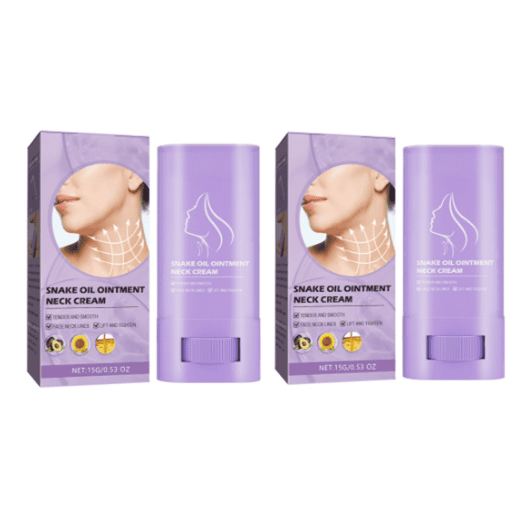 Neck Treatment Stick - Snake Oil Firming and Lifting Neck Cream for women, Neck Firming Stick tightens and lifts loose skin 2Pcs