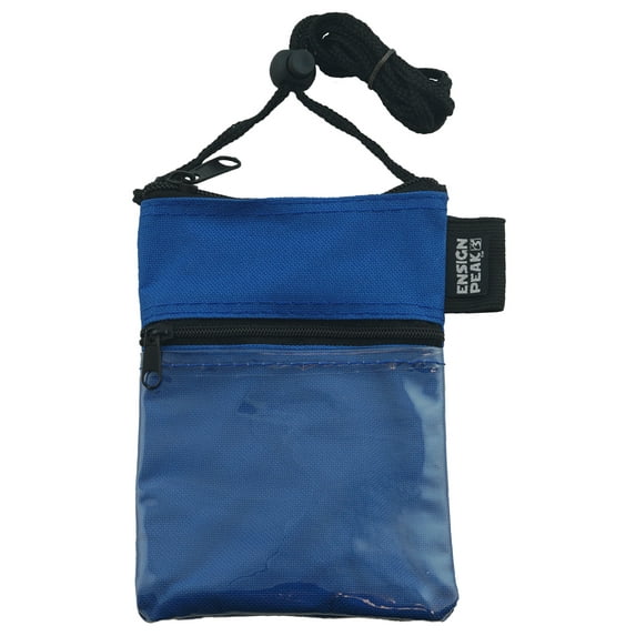 Neck Wallet with 3 Pockets, Pen Holder and Adjustable Cord