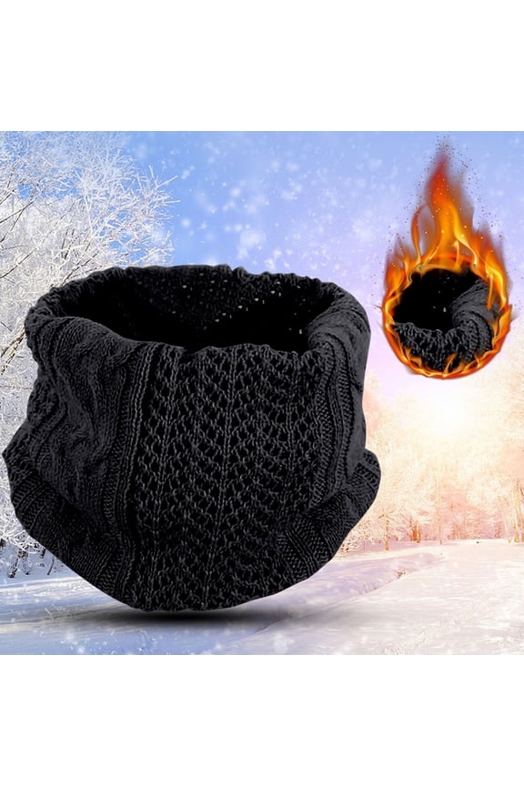 Neck Warm Mens Wool Bib Womens Scarf Winter Double Thick Knit Ring Unlimited Scarf Warm And Windproof Ski Neck Warmer Face Scarf Scarf Women Silk Warmers for Men Neck Gaiter with Drawstring Vintage