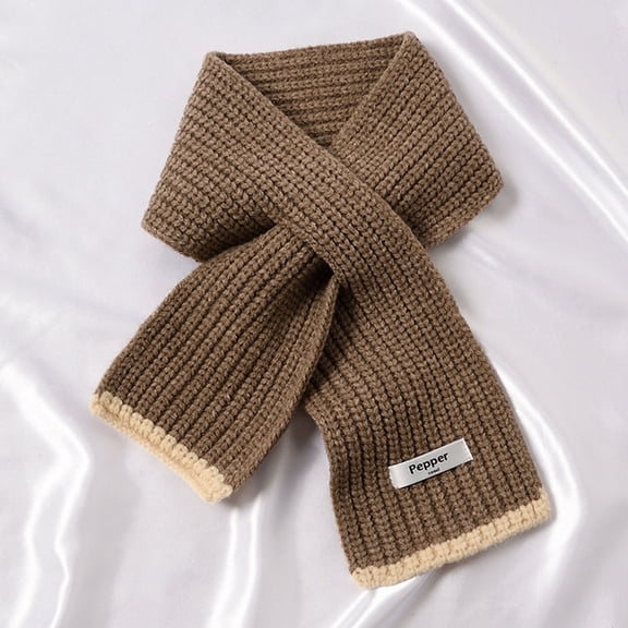 Neck Warmer, Duoif Autumn and Winter Scarf Ladies Warm Long Thick Knitted Fashion Scarf Scarf Men B