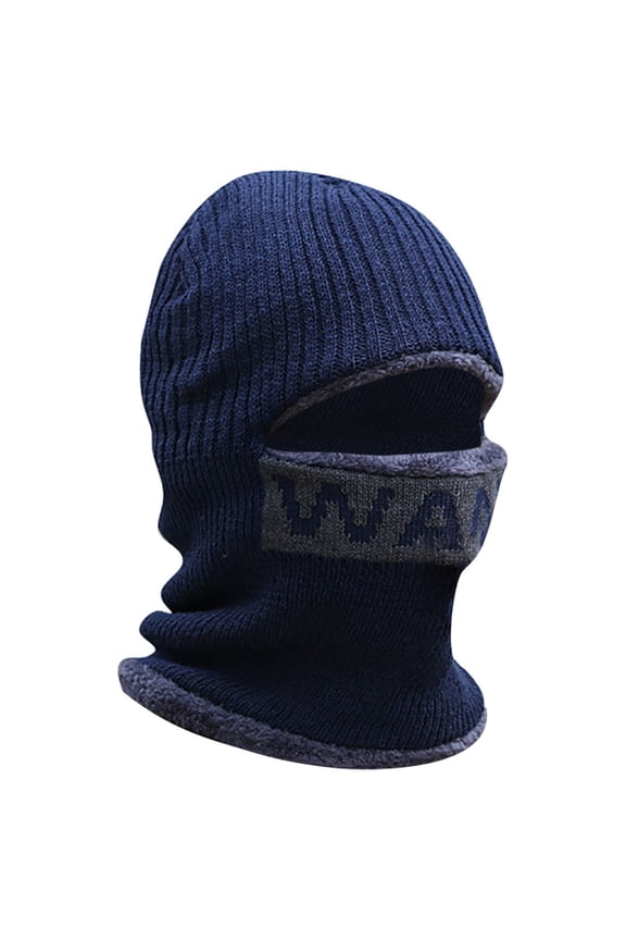 Neck Warmer, Duoif Ski for Men Winter Knitted Full Hats 1 Hole Ski for Men Women Winter Scarf for Women Navy