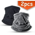 thumbnail image 1 of Neck Warmer Fleece Neck Gaiter Warmer Soft fleece Face scarf Mask Windproof for Cold Weather Winter Outdoor Sports motorcycle Snowboard Balaclava Fishing Grey Royal Blue, 1 of 6