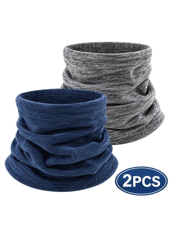 Neck Warmer Fleece Neck Gaiter Warmer Soft fleece Face scarf Mask Windproof for Cold Weather Winter Outdoor Sports motorcycle Snowboard Balaclava Fishing Grey Royal Blue