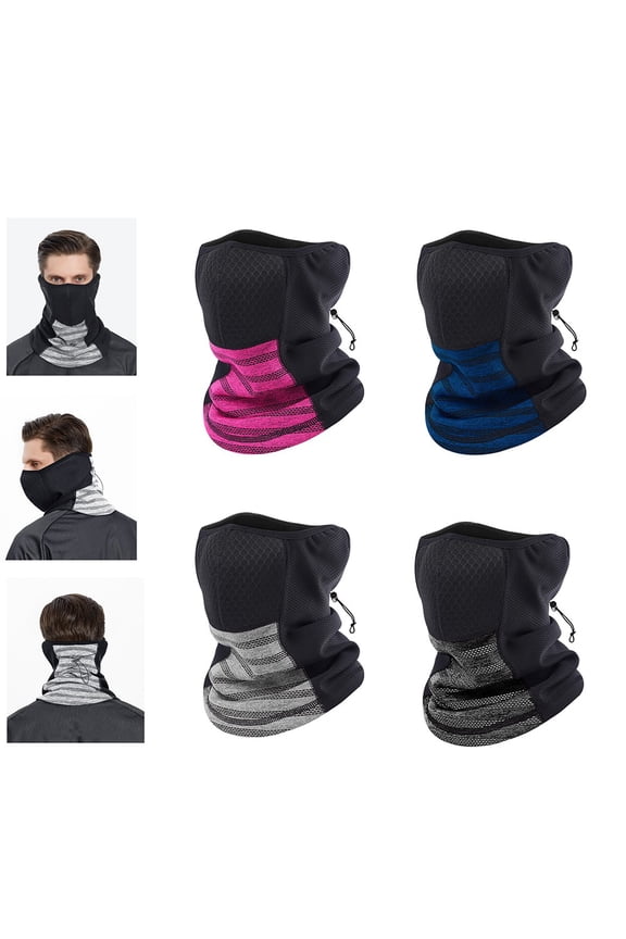 Neck Warmer Half Face Cover Balaclavas Ski Mask Scarf Winter Face Covering Windproof Cold Weather Gear for Men Women, Dark gray