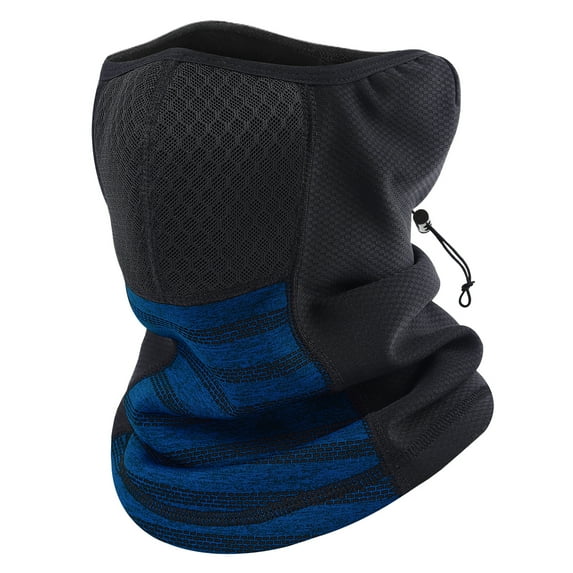 Neck Warmer Half Face Cover Ski Mask Blue Neck Gaiter for Men Women Cycling Running Fishing Baseball Outdoor Sports