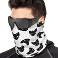 thumbnail image 1 of Neck Warmer Scarf, Artistic Cat Face Black Soft Headband Hair Sock Head Wrap Headwear Face Mask Neck Gaiter, Magic Scarf Bandana Cold Weather Scarf for Men Women, 1 of 7