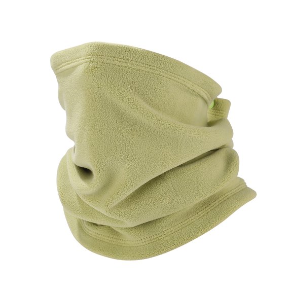 Neck Warmer Winter Fleece Lined Neck Gaiter Trapping Thermal Ski Tube Circle Loop Half Face Mask for Cold Weather Green