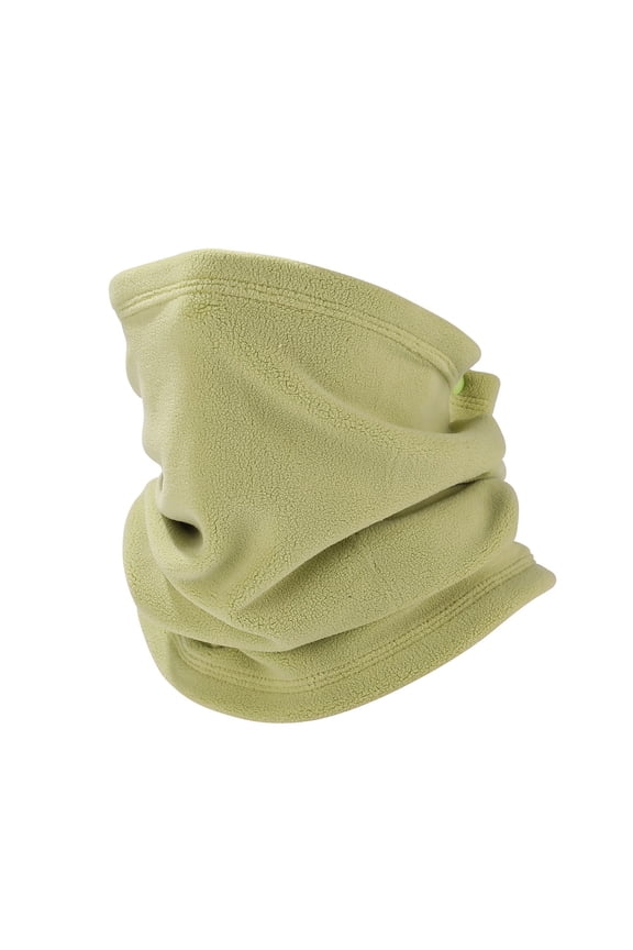 Neck Warmer Winter Fleece Lined Neck Gaiter Trapping Thermal Ski Tube Circle Loop Half Face Mask for Cold Weather Green