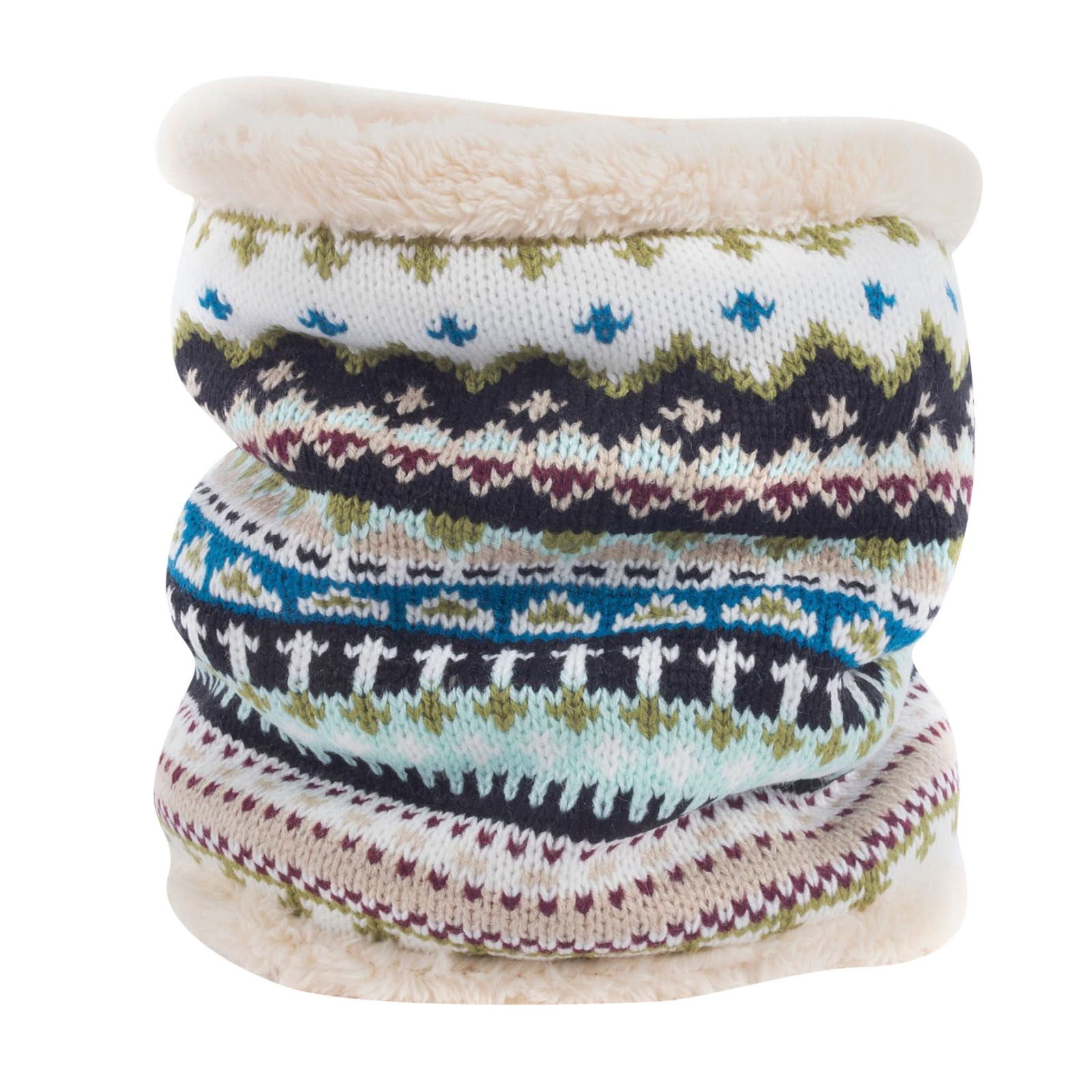 Neck Warmer Winter Knit Lined Neck Gaiter Heat Thermal Ski Tube Circle