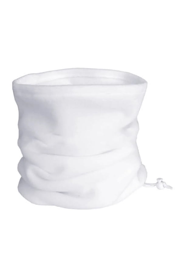 Neck Warmer,Winter Neck Warmer Gaiter for Men Women,Ski Fleece Winter Scarf Windproof Face Mask for Skiing Hiking Cycling(White)