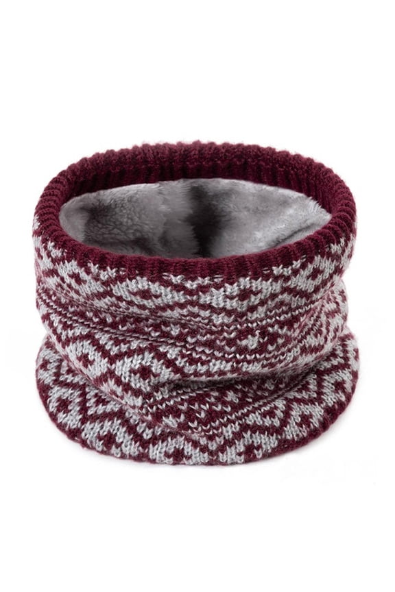 Neck Warmer for Men Women Fleece Neck Gaiter Winter Double-layer Thick Knit Circle Loop Infinity Scarf Warm